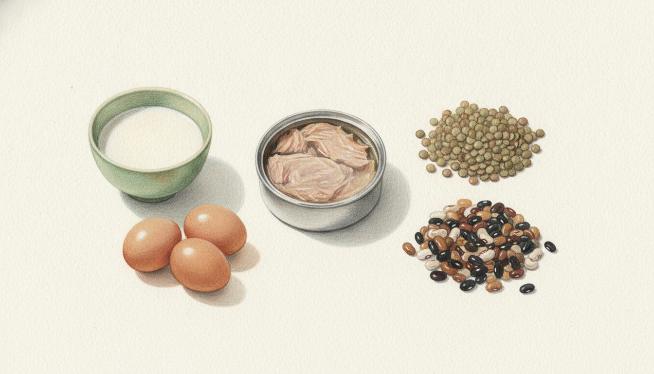 Illustration for What are the cheapest high-protein foods?
