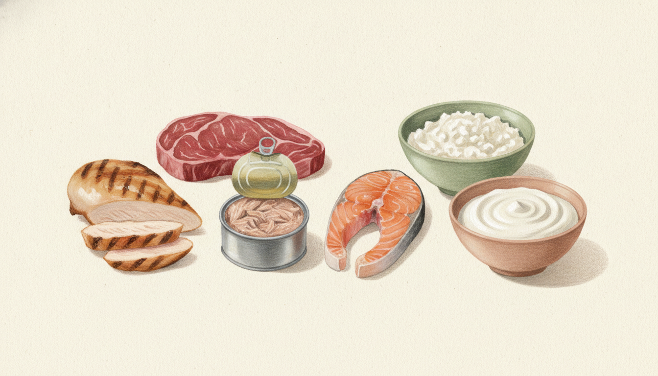 Illustration for What foods have the most protein?