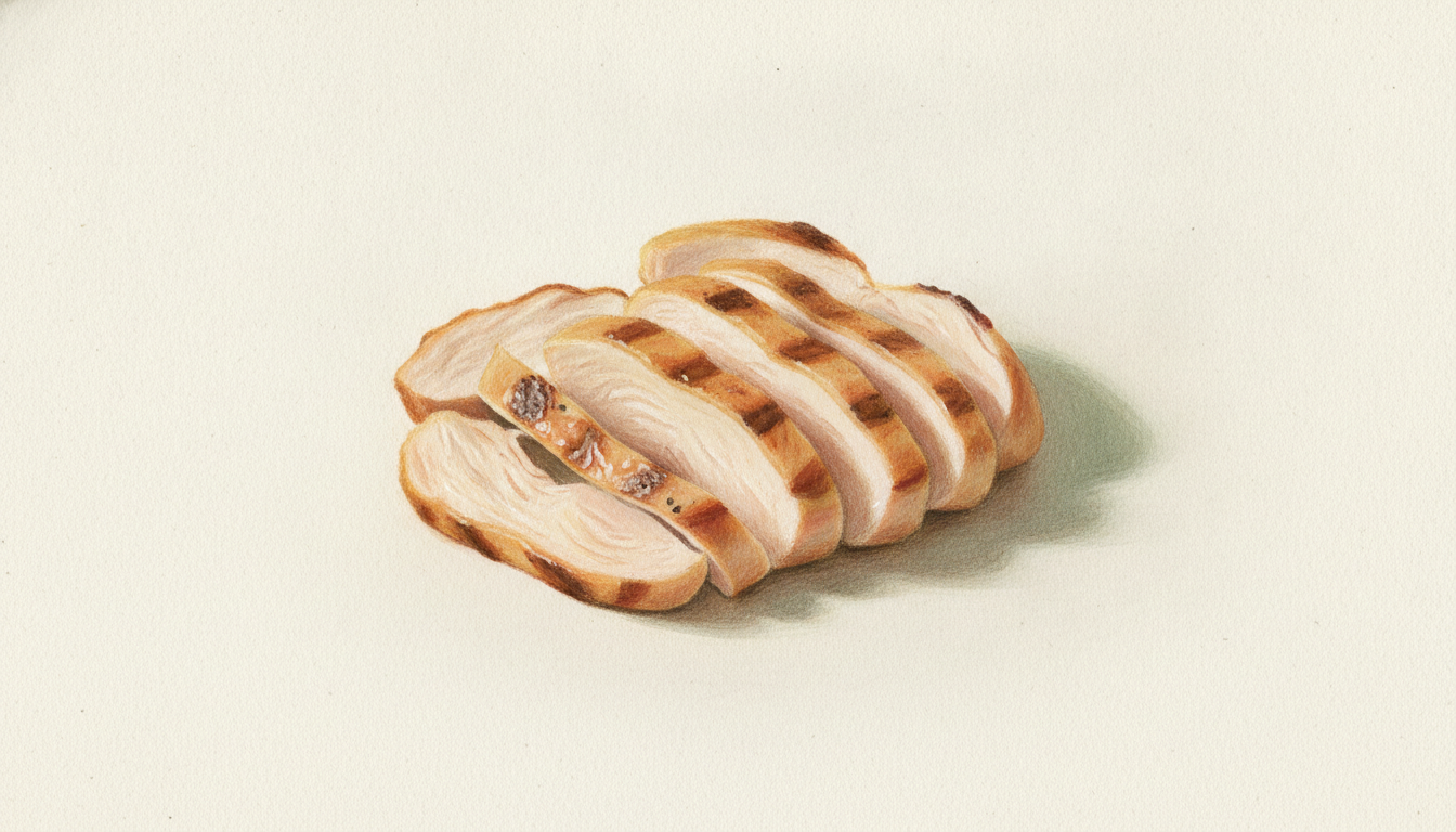 Illustration for How much protein is in a chicken breast?